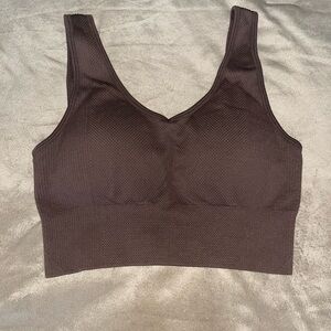 90 Degree By Reflex Brown Sports Bra
